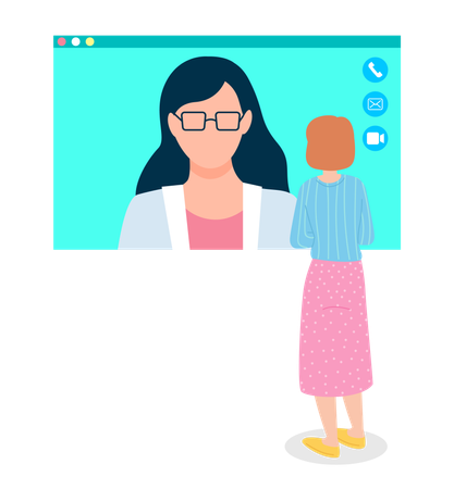 Online Doctor Consultation  Illustration