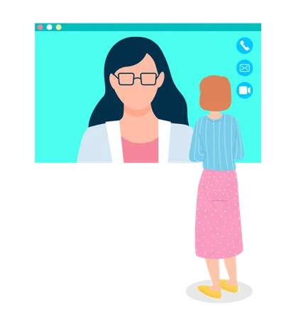 Online Doctor Consultation  Illustration