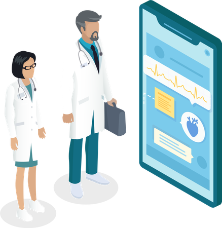 Online Doctor Consultation  Illustration