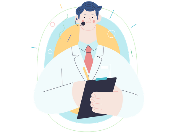 Online doctor consultation  Illustration