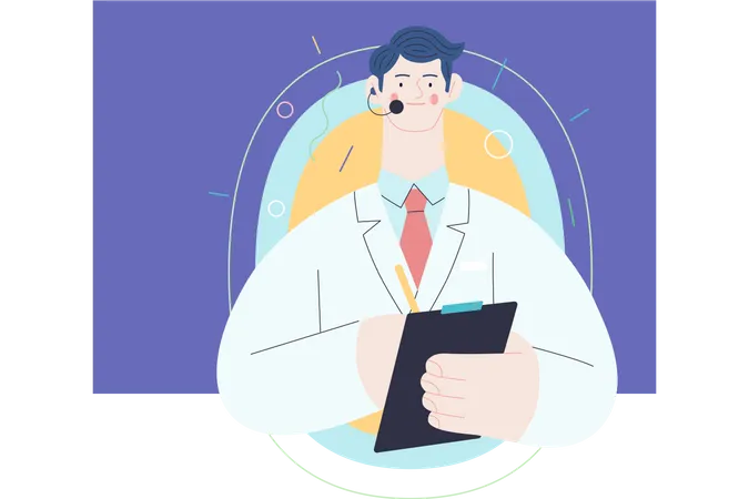 Online doctor consultation  Illustration