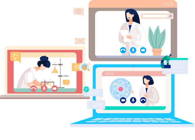 Online doctor consultation  Illustration