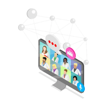 Online doctor consultation  Illustration