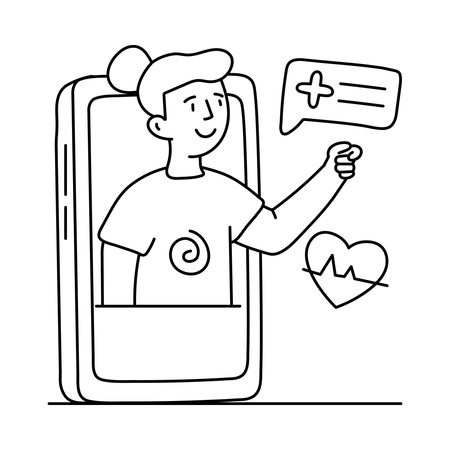 Online doctor consultation  Illustration