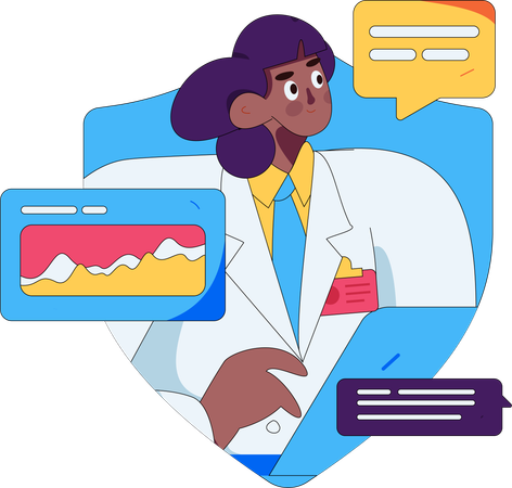 Online doctor consulting  Illustration