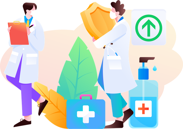 Online Doctor Consulting  Illustration