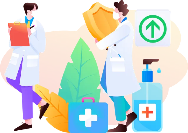 Online Doctor Consulting  Illustration