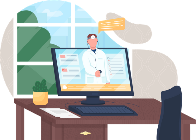 Online doctor  Illustration