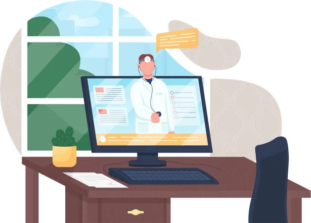 Online doctor  Illustration