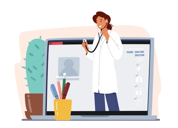 Online Doctor  Illustration