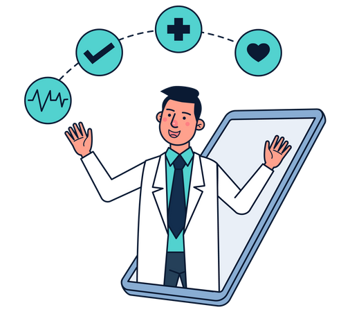 Online doctor  Illustration