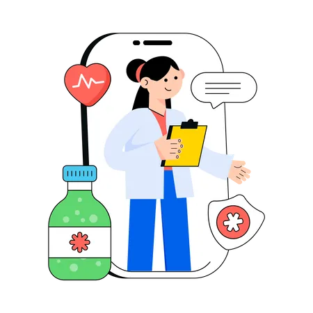 Online Doctor  Illustration