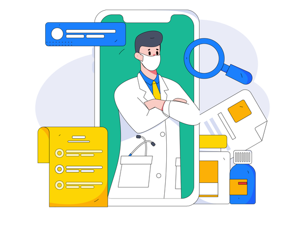 Online doctor  Illustration