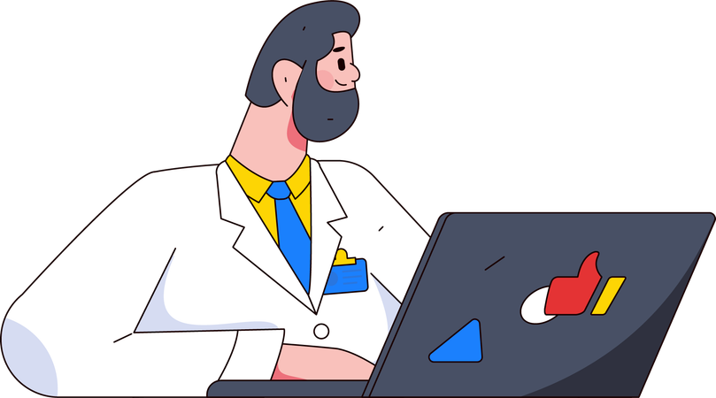 Online Doctor  Illustration