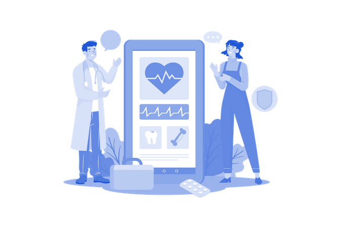 Online Doctor  Illustration