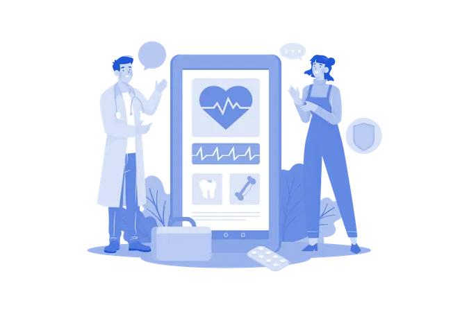 Online Doctor  Illustration