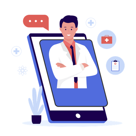 Online Doctor  Illustration