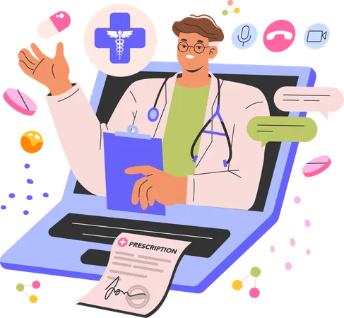 Online Doctor  Illustration