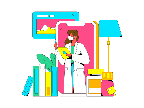 Online doctor  Illustration