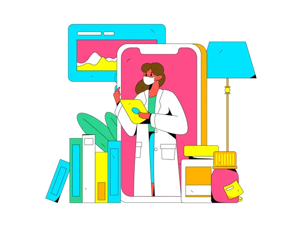 Online doctor  Illustration