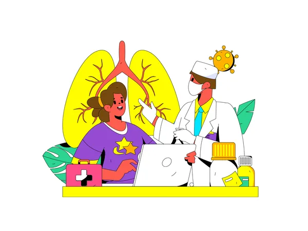 Online doctor  Illustration