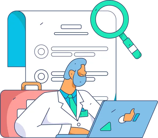 Online doctor  Illustration