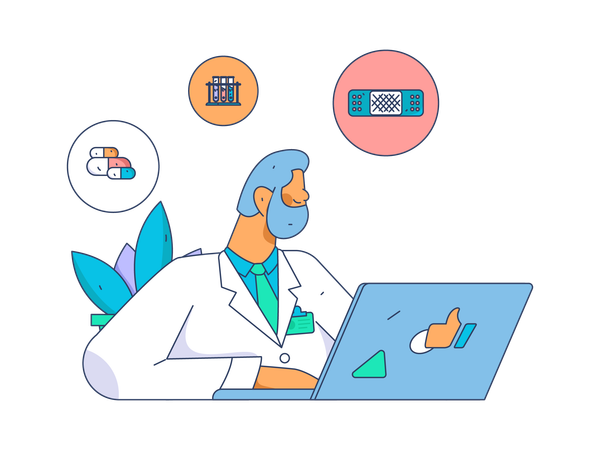 Online Doctor  Illustration