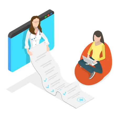 Online doctor  Illustration