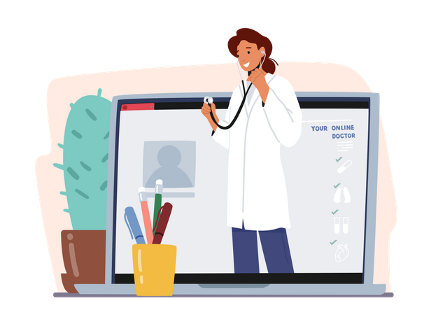 Online Doctor  Illustration
