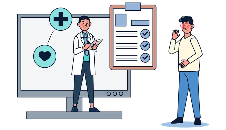 Online Doctor Prescription  Illustration