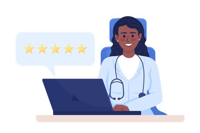 Online doctor reviews Illustration