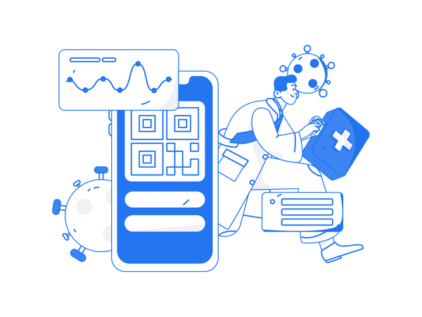 Online Doctor Service  イラスト