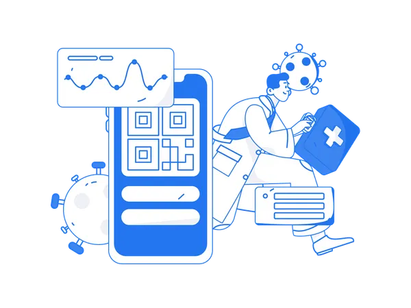 Online Doctor Service  イラスト