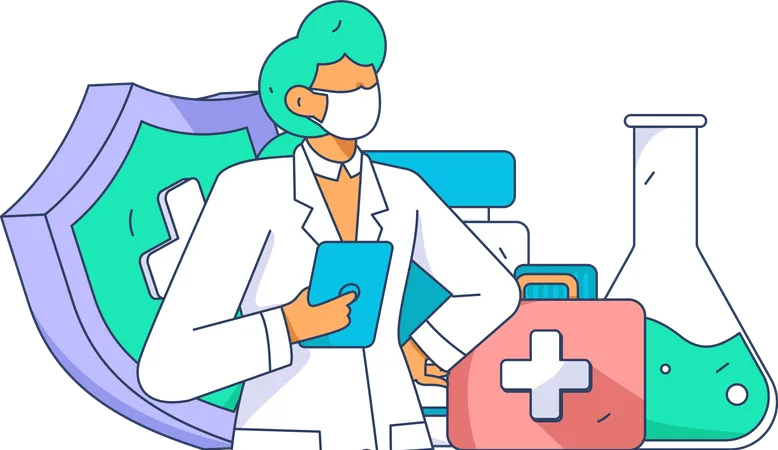 Online doctor service  Illustration