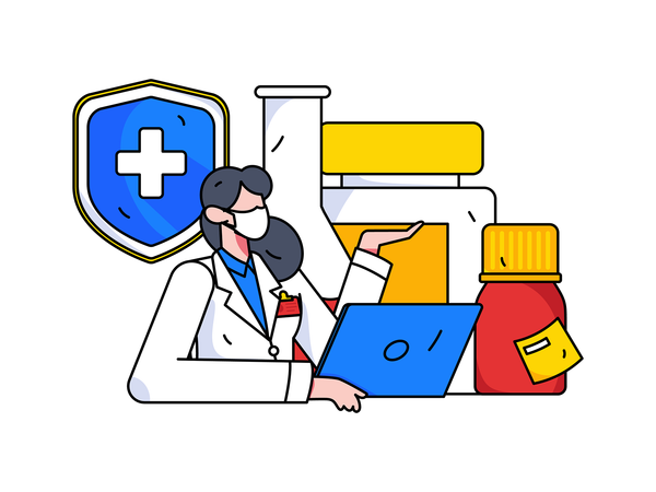 Online doctor service available for 24 hours  Illustration