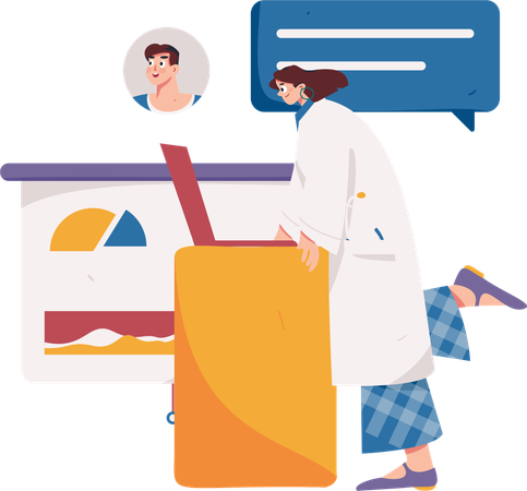 Online Doctor Service  Illustration