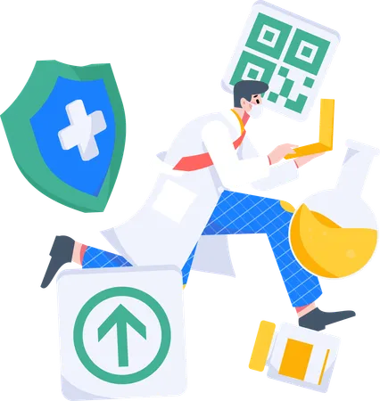 Online doctor service  Illustration