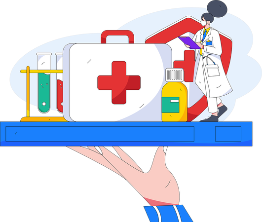 Online doctor service  Illustration