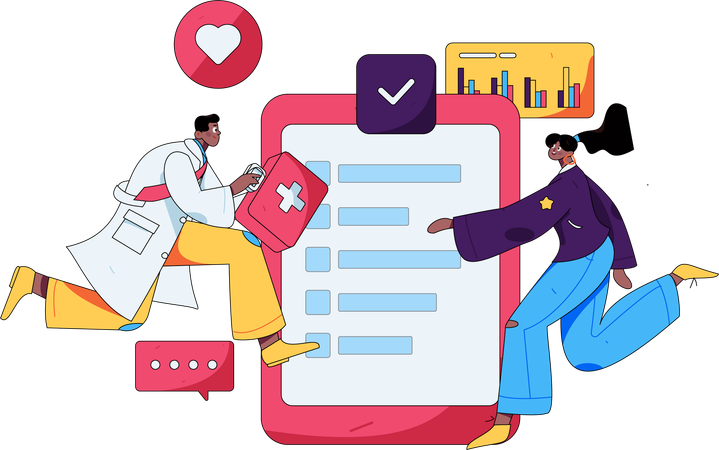 Online doctor service  Illustration