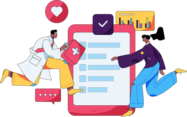 Online doctor service  Illustration