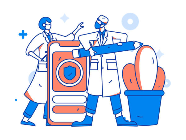 Online doctor service  Illustration