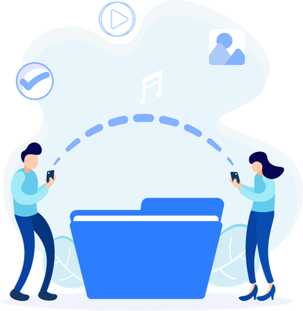Online Document Exchange  Illustration