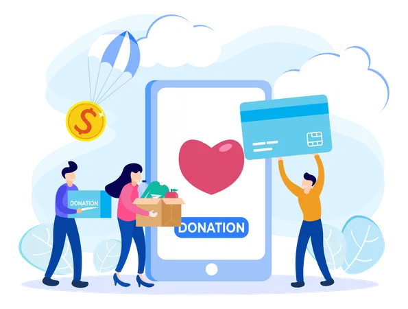 Online Donation  Illustration