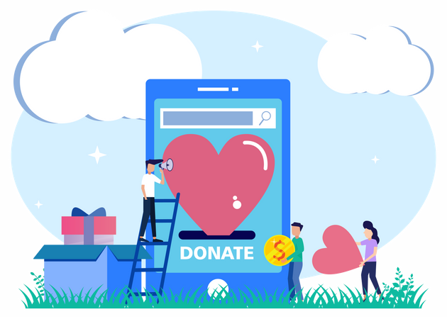 Online Donation Illustration