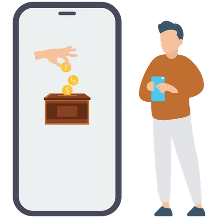 Online donation Illustration