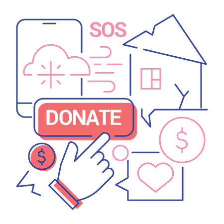 Online donation  Illustration