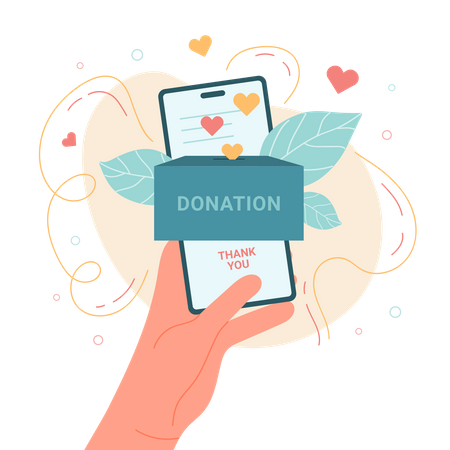 Online Donation  Illustration