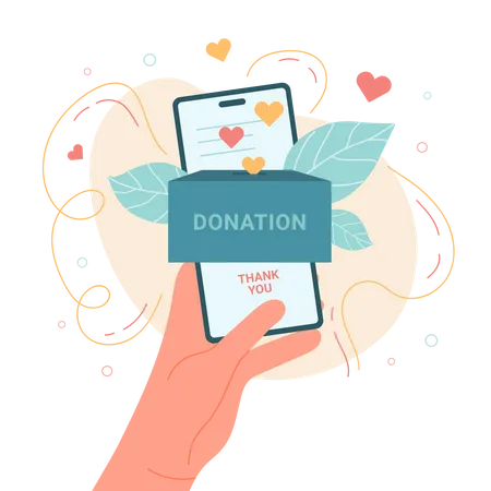 Online Donation  Illustration