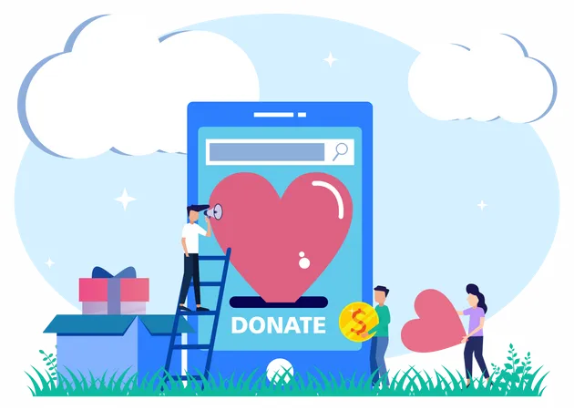 Online Donation  Illustration