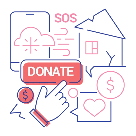 Online donation  Illustration